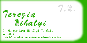 terezia mihalyi business card